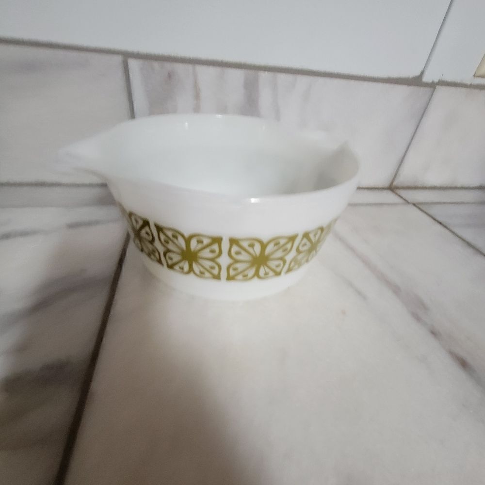 Vintage Pyrex Green Verde Square Floral Pattern Casserole Dish - Picture 3 of 8